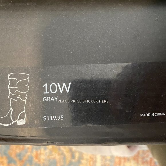 Great deal! Lane Bryant Slouch Tall Boots - Gray, 10W - Picture 4 of 4